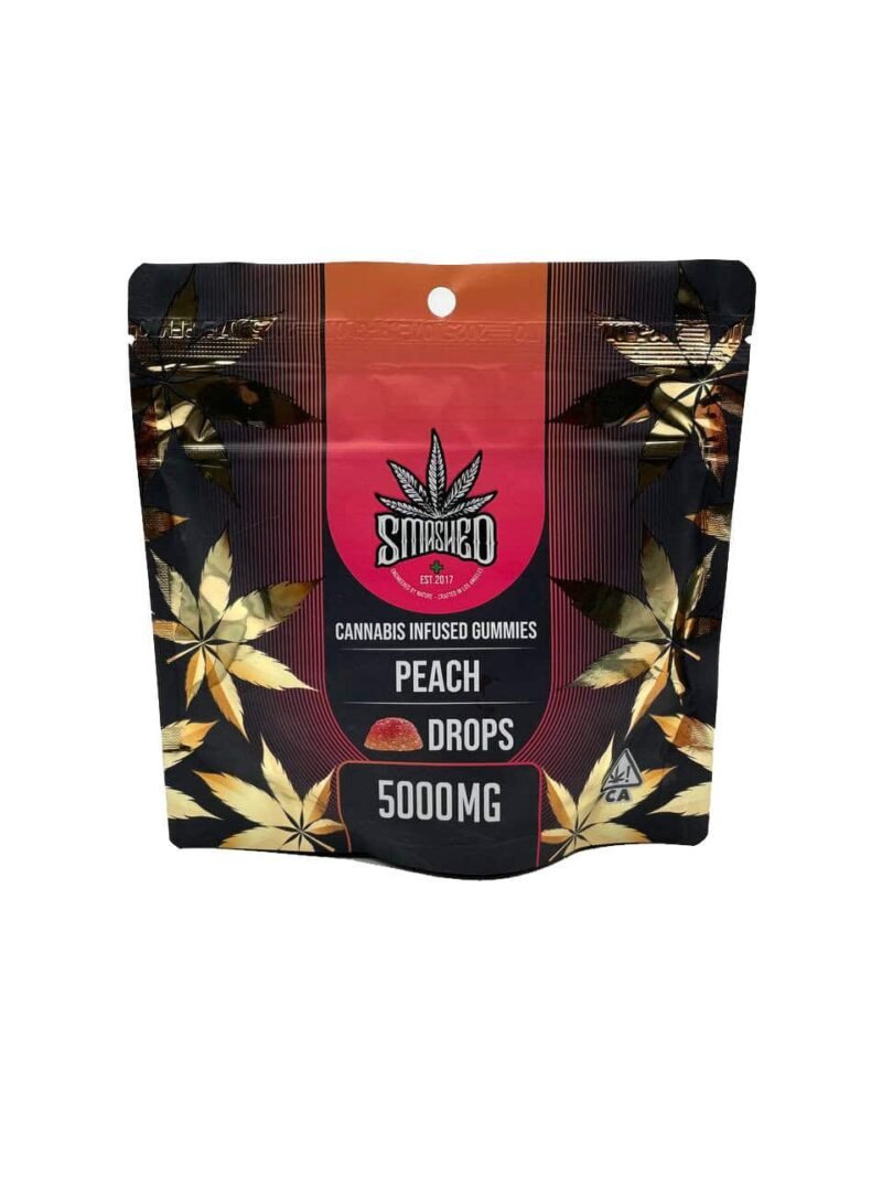 BUY SMASHED 5000MG GUMMIES PEACH DROPS