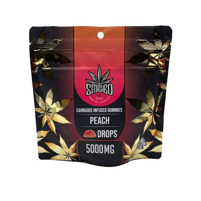 BUY SMASHED 5000MG GUMMIES PEACH DROPS